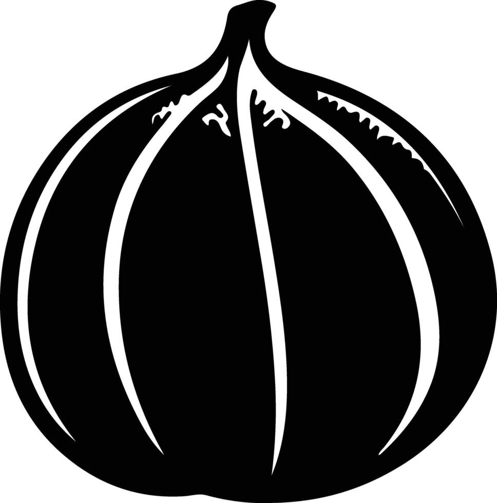 melón negro silueta vector