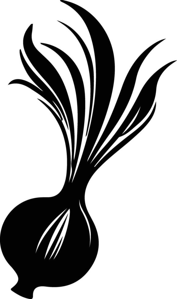 onion  black silhouette vector