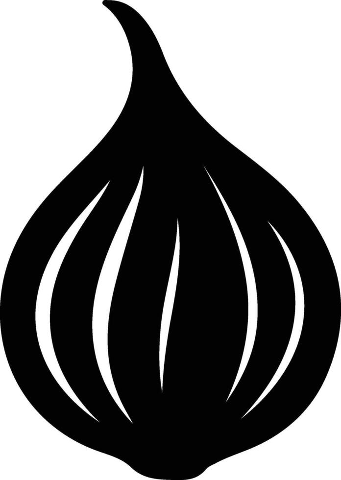 onion  black silhouette vector