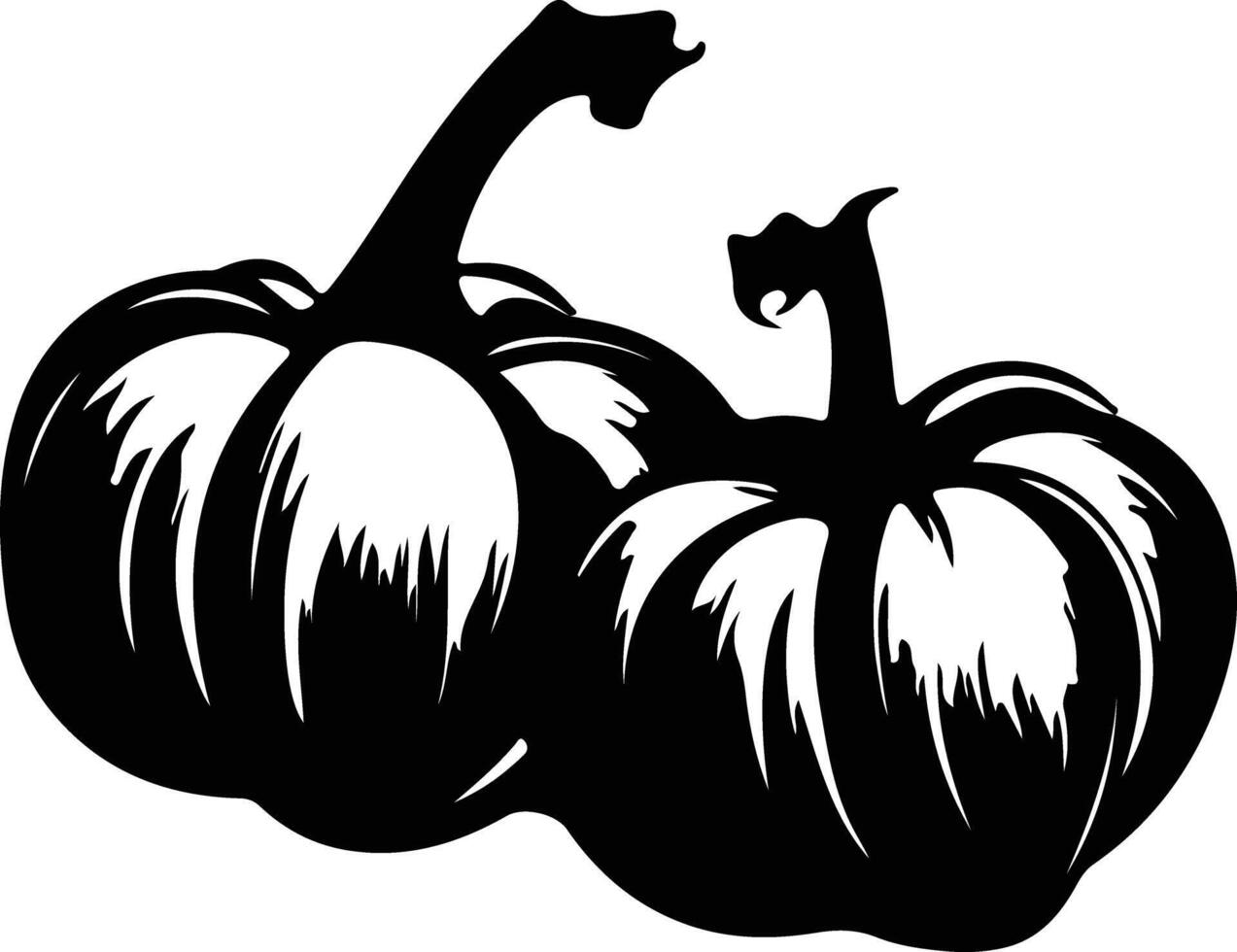 pattypan squash  black silhouette vector