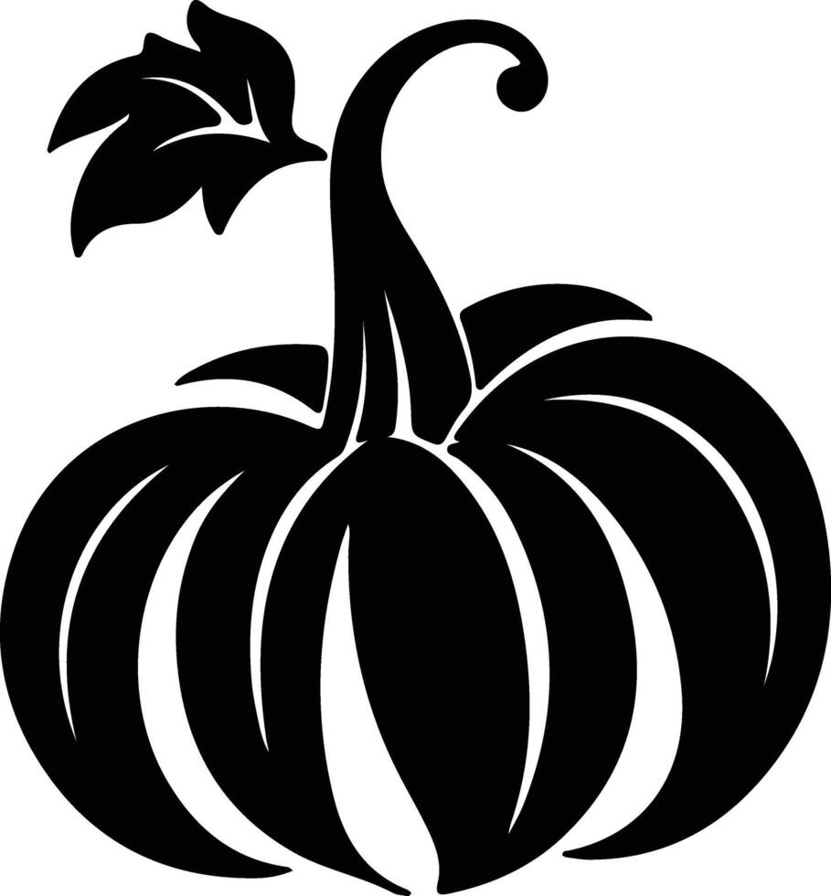 pattypan squash  black silhouette vector