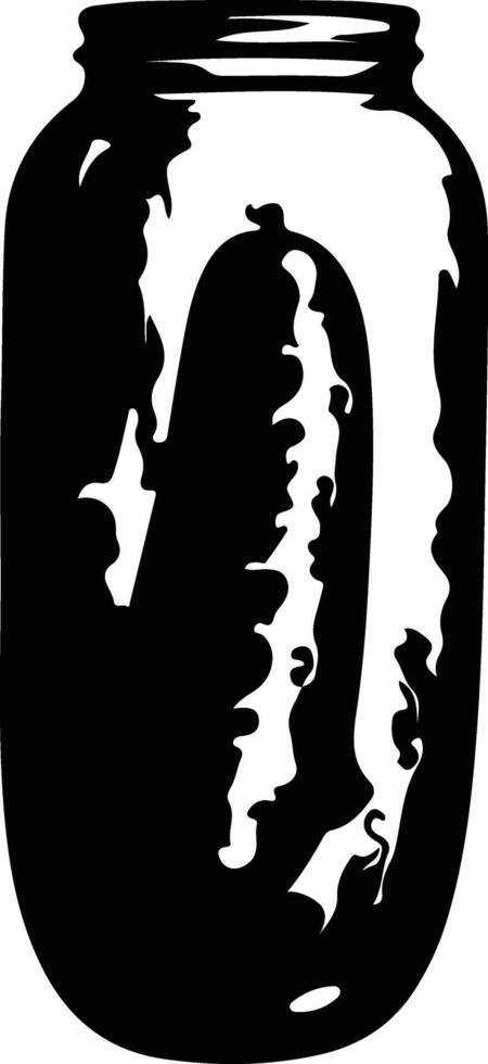 pickle  black silhouette vector