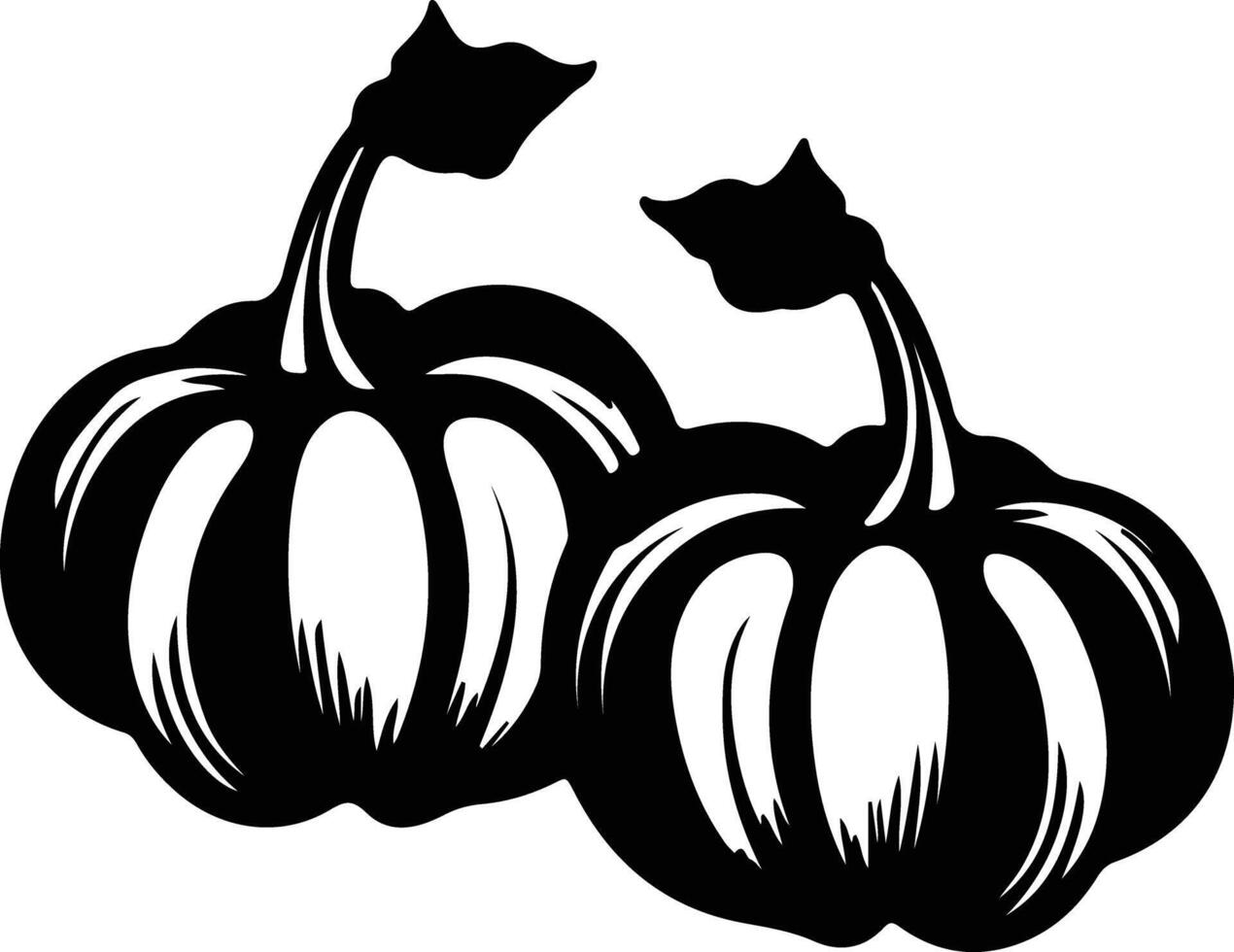 pattypan squash  black silhouette vector