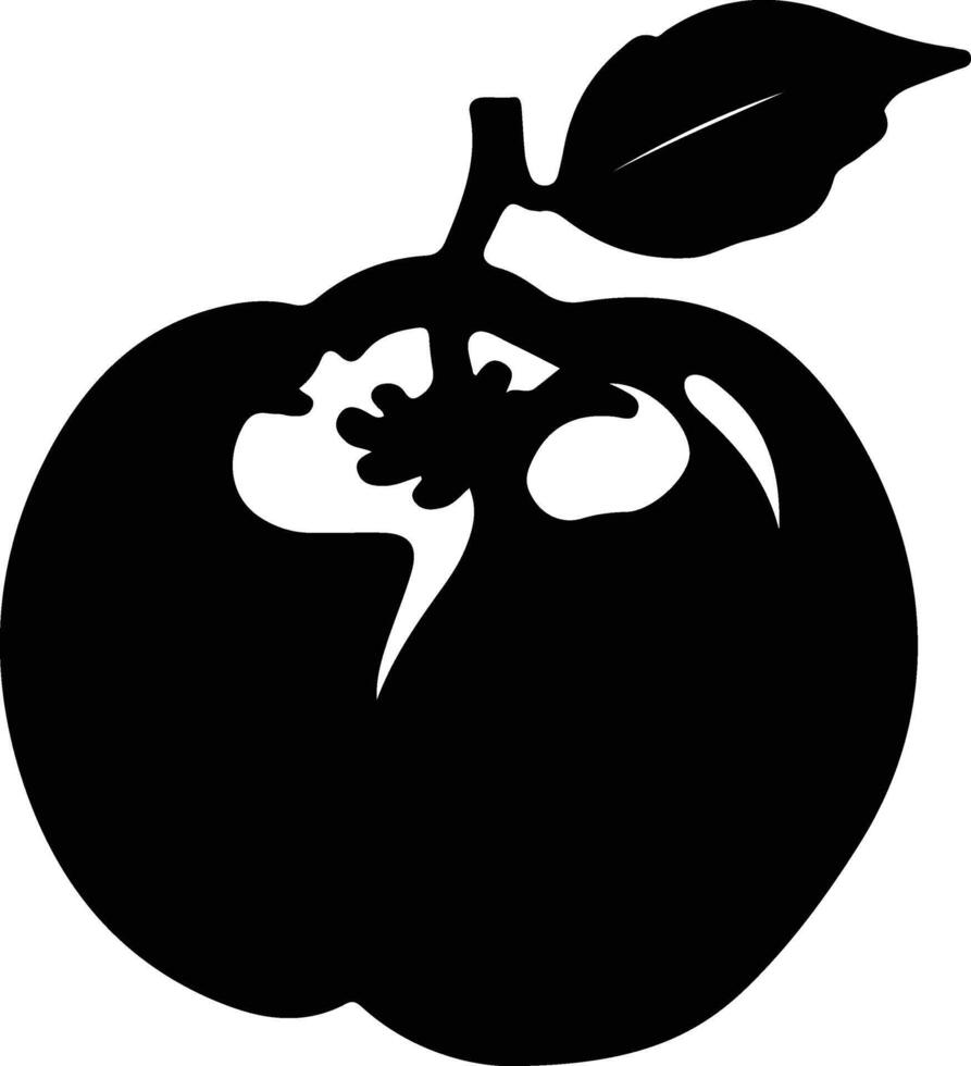 persimmon  black silhouette vector