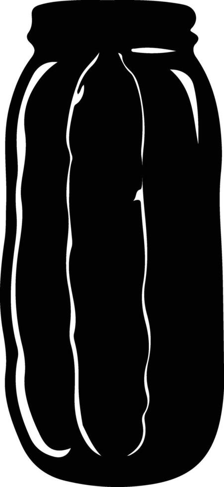pickle  black silhouette vector