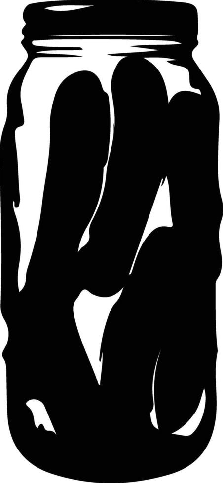 pickle black silhouette vector