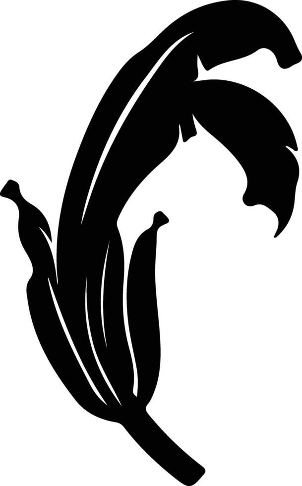 plantain  black silhouette vector