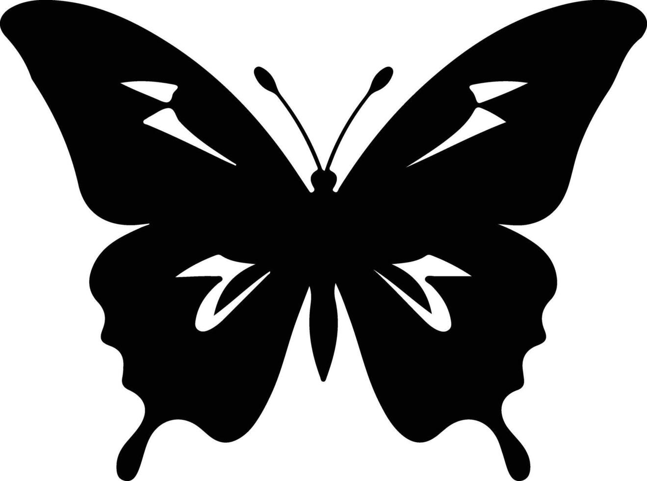 ulises mariposa negro silueta vector