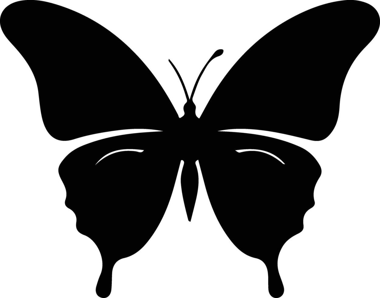 Ulysses butterfly  black silhouette vector