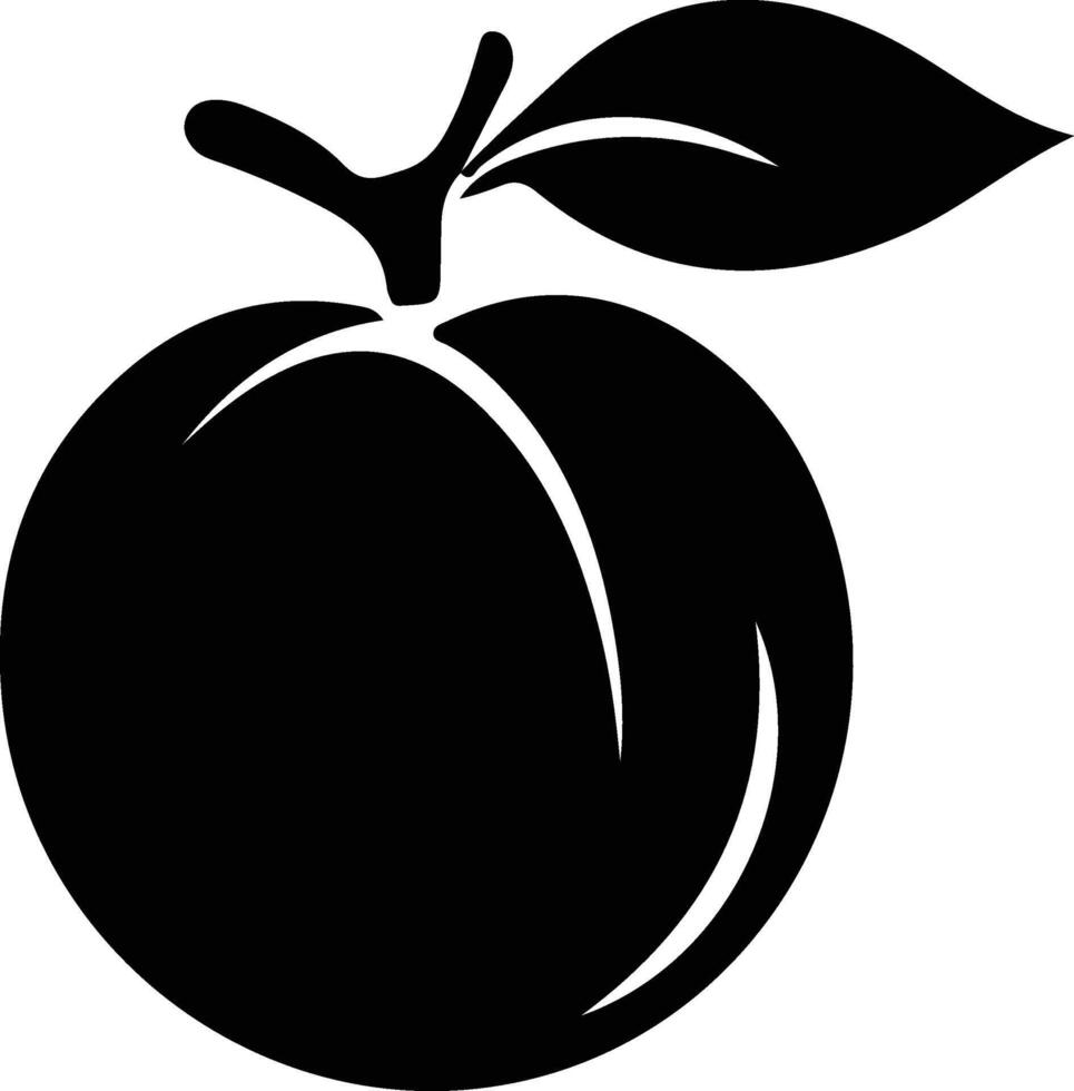 pluot  black silhouette vector
