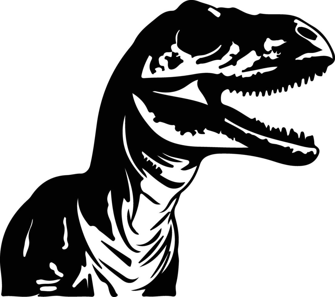 Velociraptor black silhouette vector