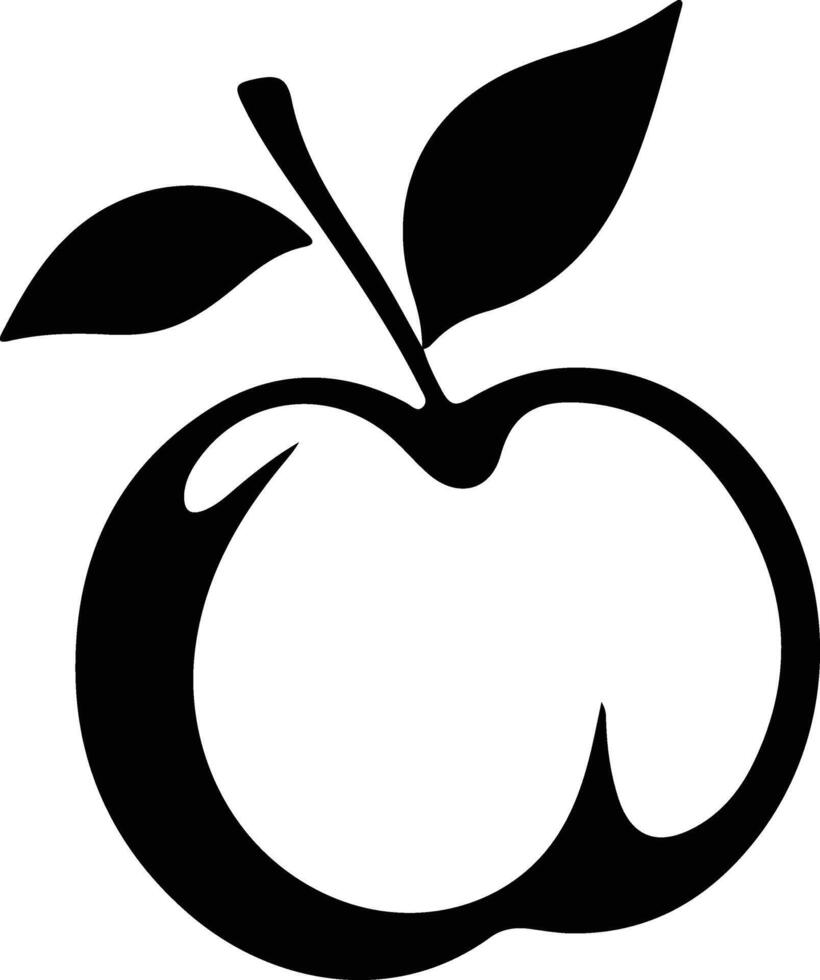 pluot  black silhouette vector