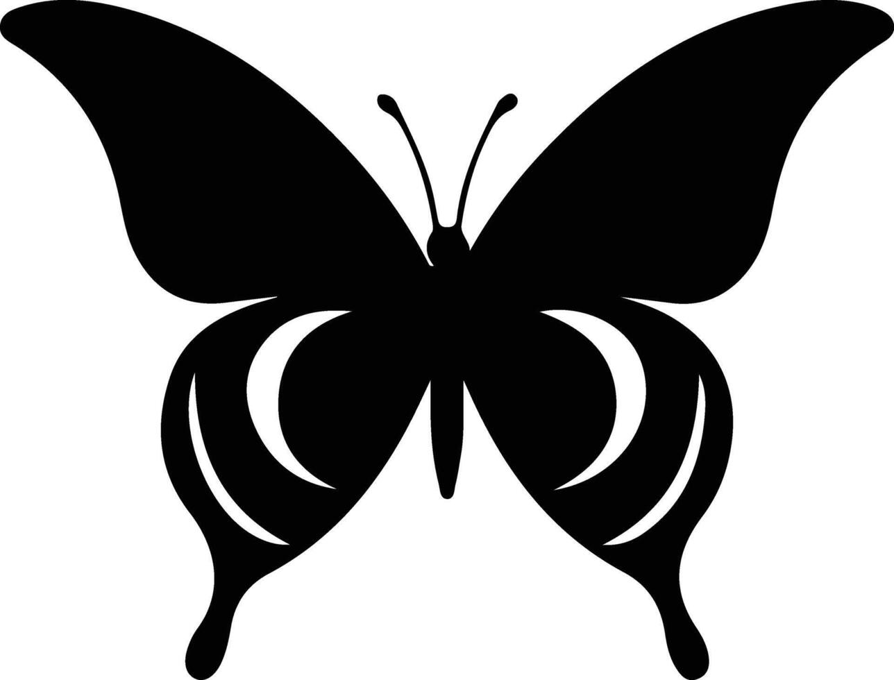 Ulysses butterfly  black silhouette vector