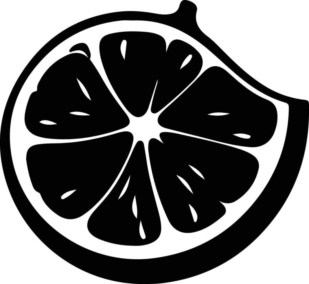 pomelo  black silhouette vector