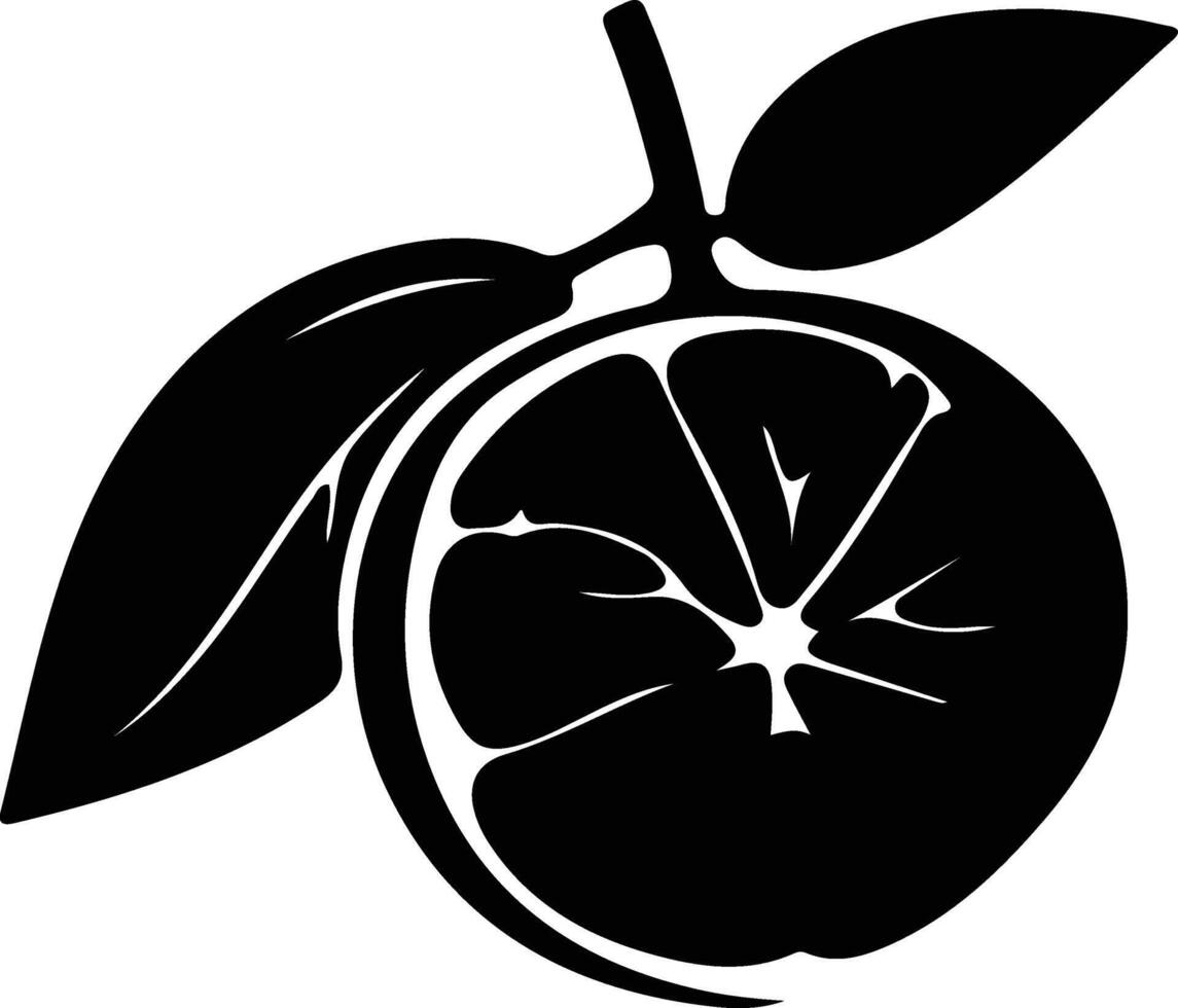 pomelo  black silhouette vector