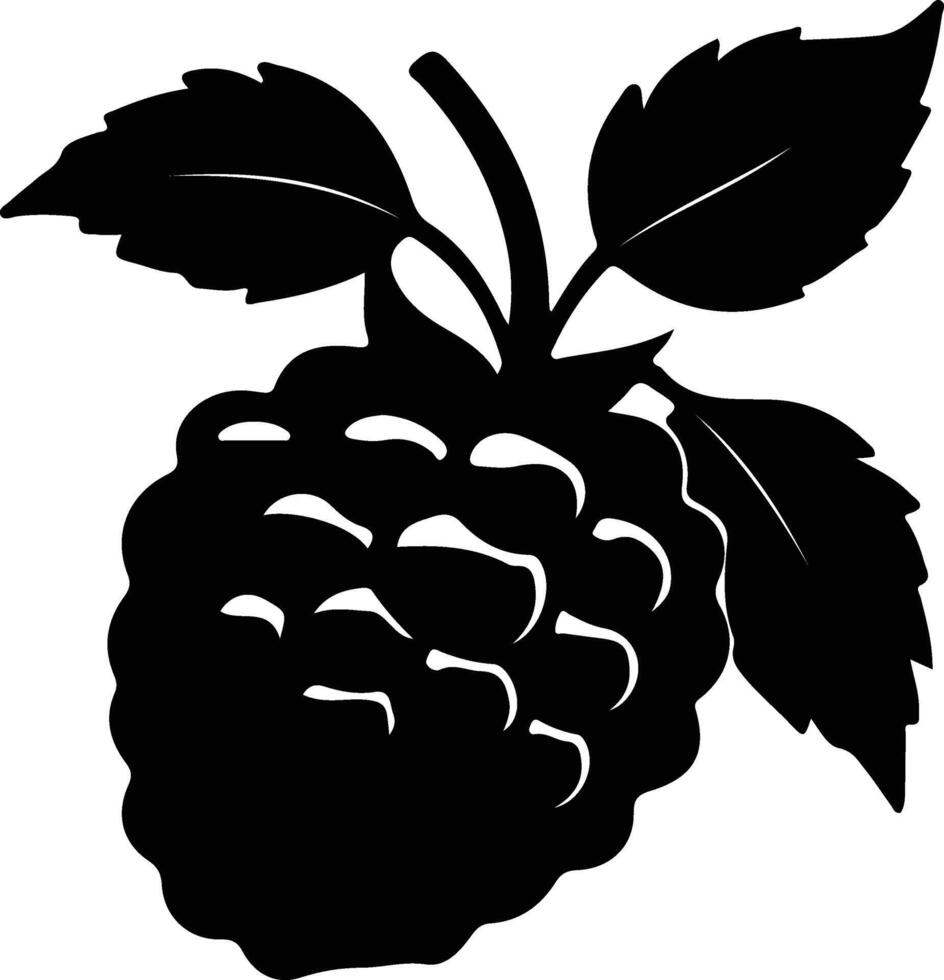 raspberry  black silhouette vector