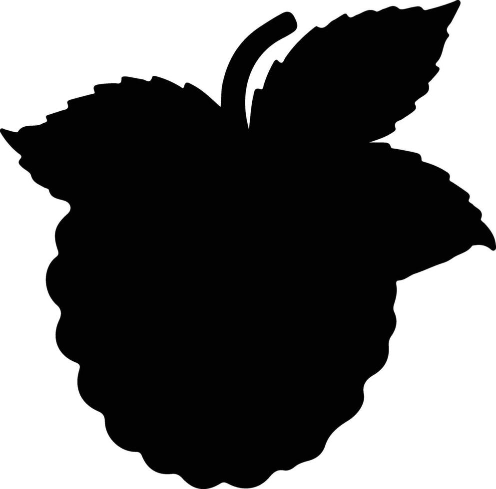 raspberry  black silhouette vector