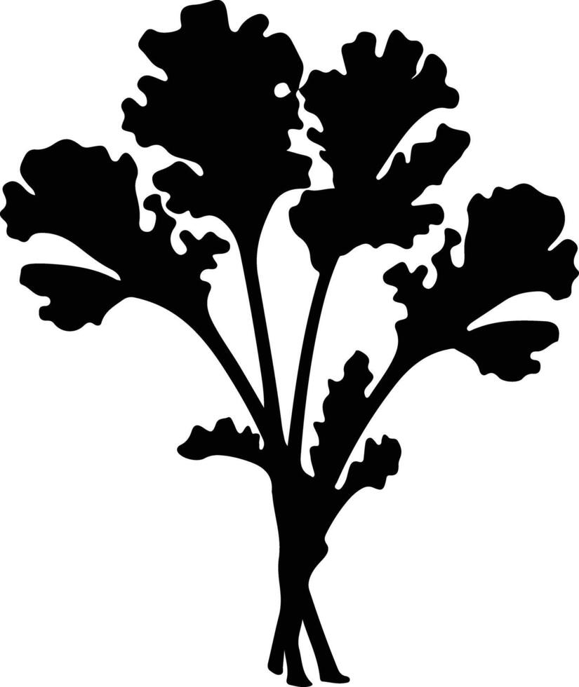 rhubarb  black silhouette vector