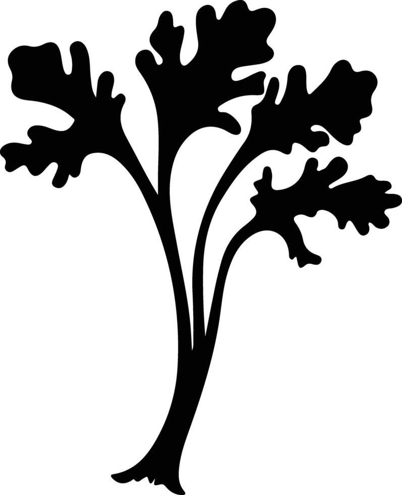 rhubarb  black silhouette vector