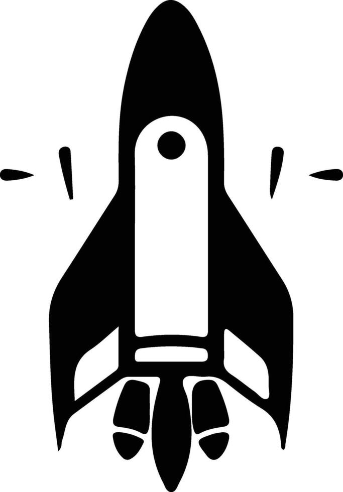 rocket  black silhouette vector