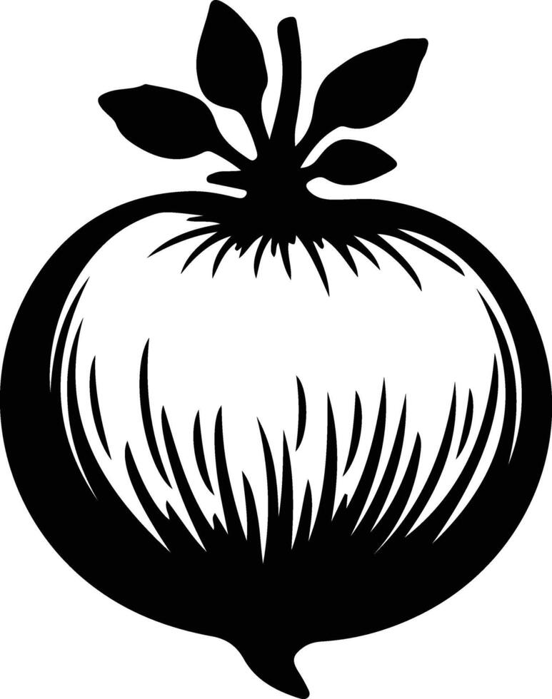 rutabaga black silhouette vector