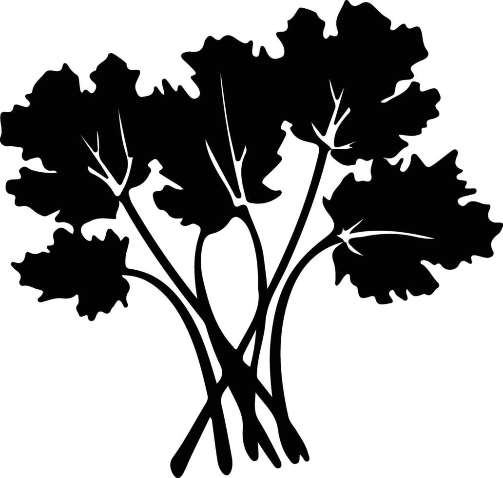 rhubarb  black silhouette vector