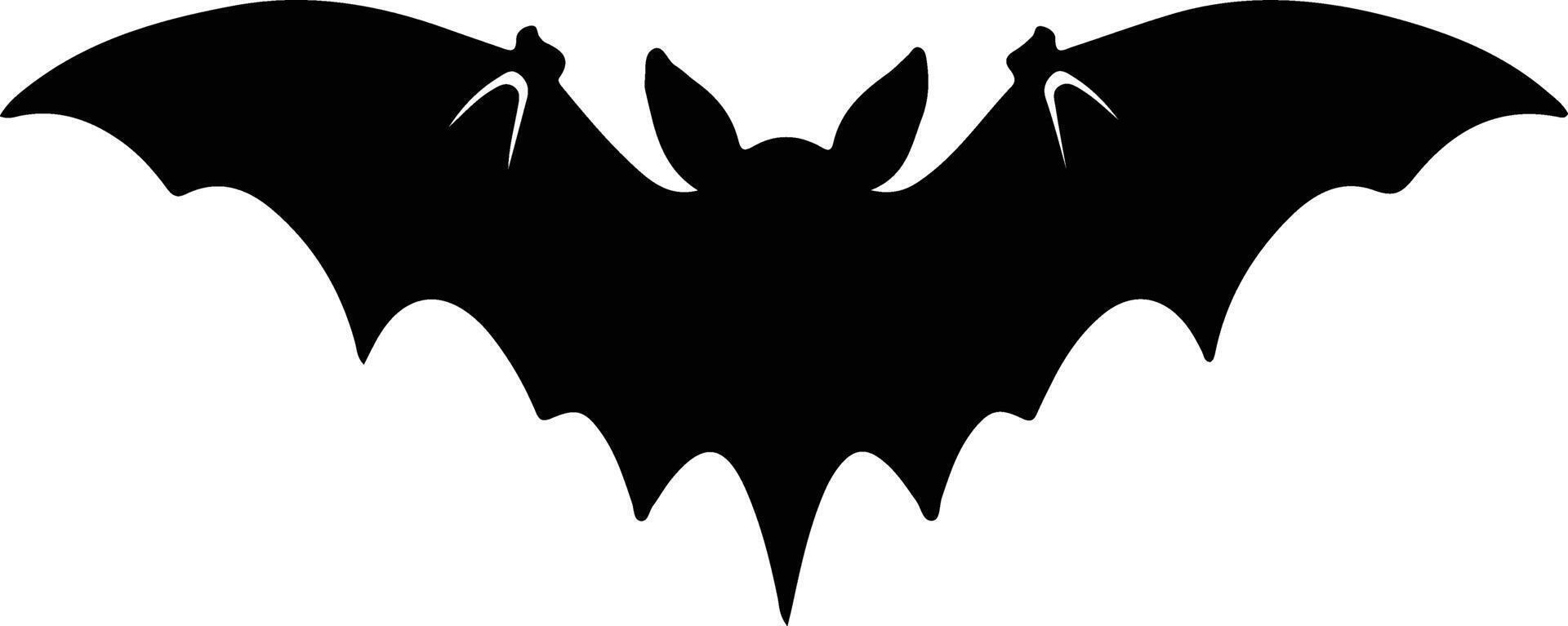 vampire bat  black silhouette vector