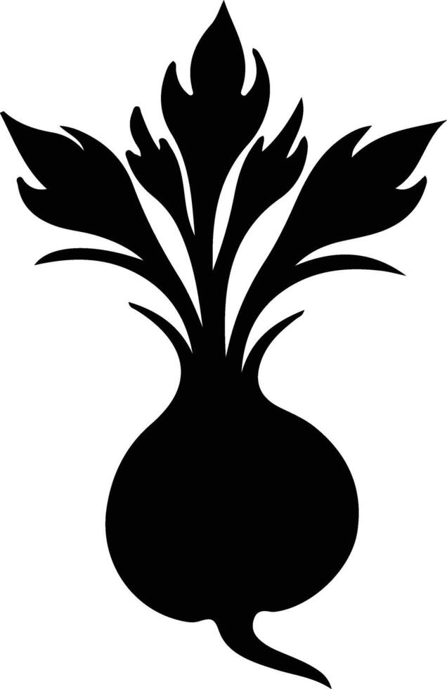 rutabaga  black silhouette vector