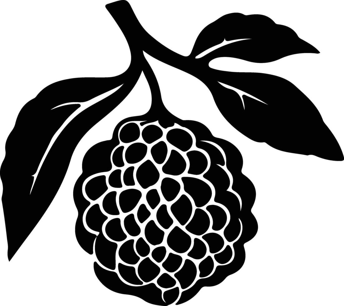 ugli fruit  black silhouette vector