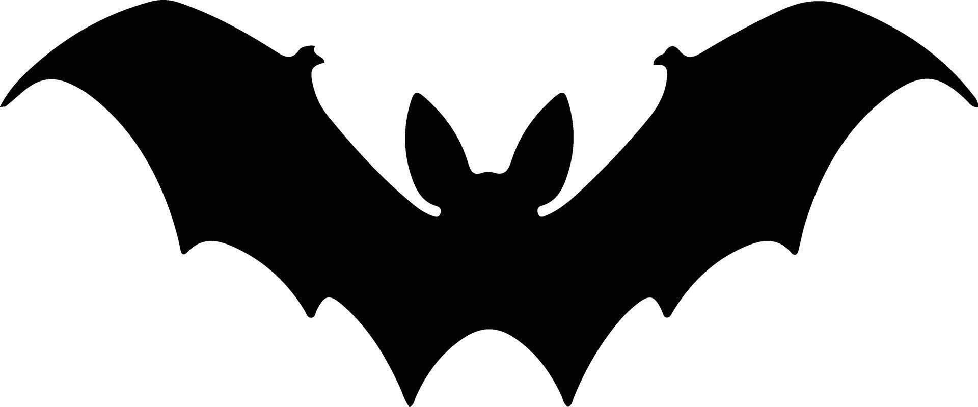vampire bat black silhouette vector