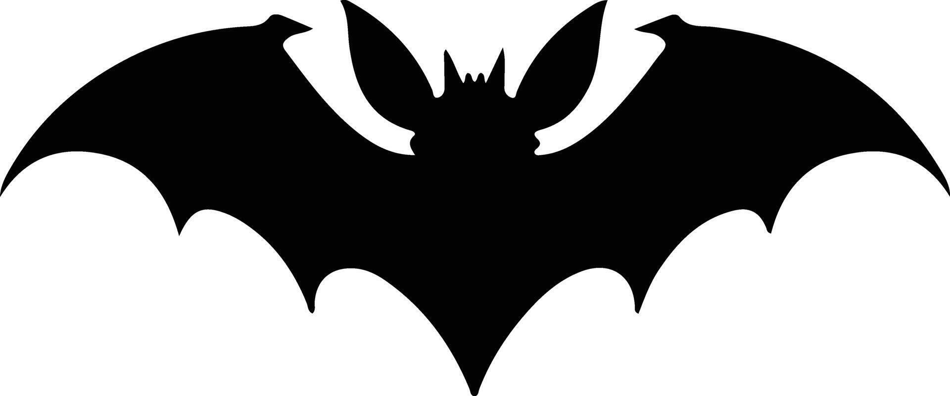 vampire bat  black silhouette vector