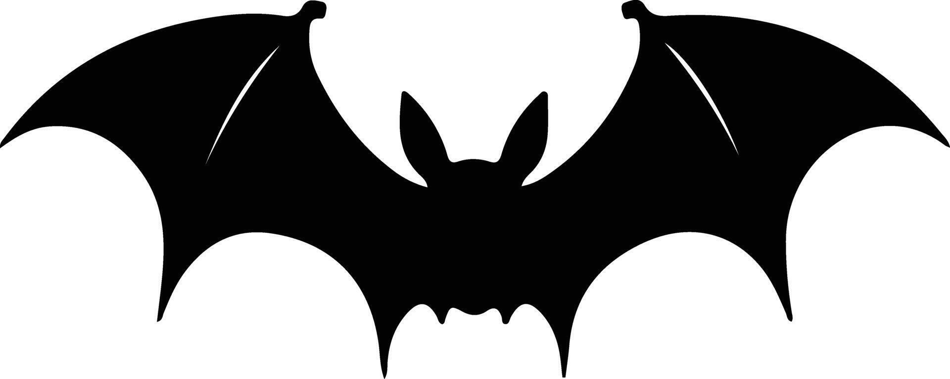 vampire bat  black silhouette vector