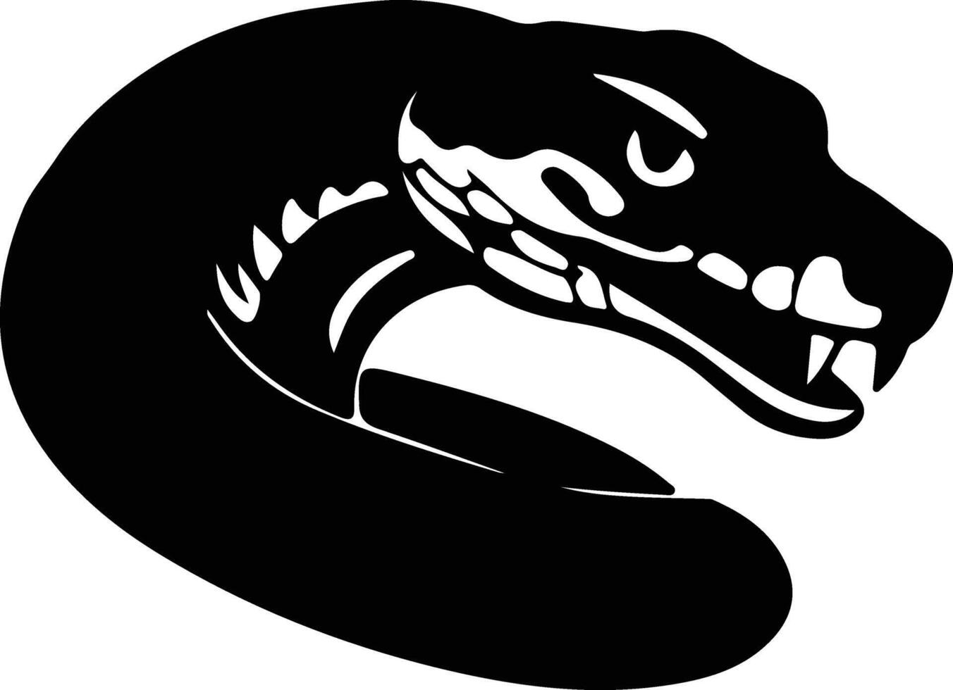 viper  black silhouette vector