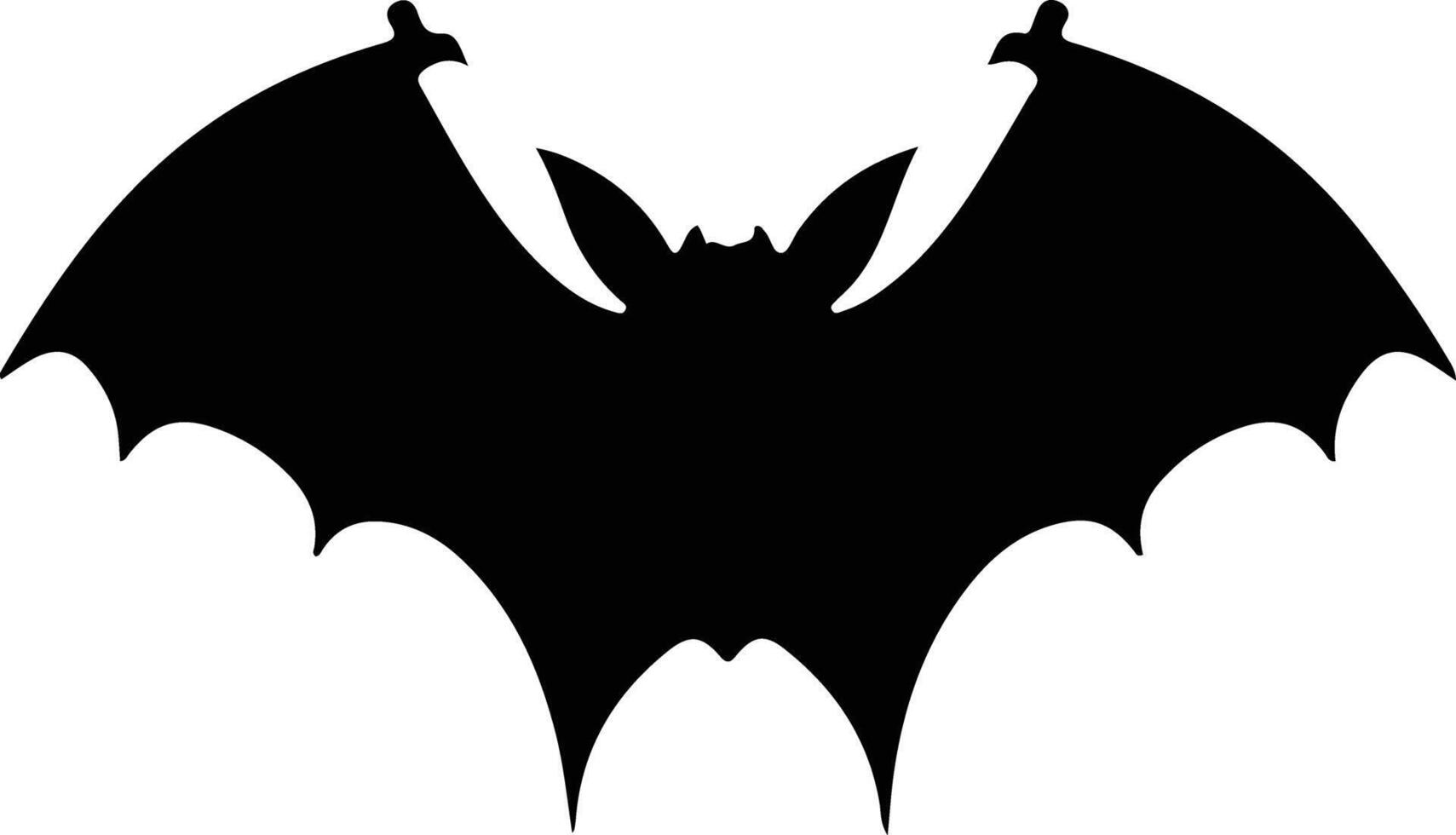 vampire bat  black silhouette vector