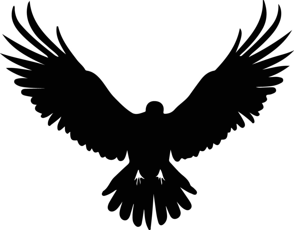 vulture  black silhouette vector