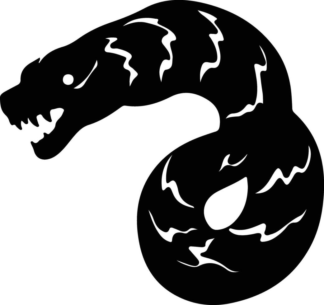 viper  black silhouette vector