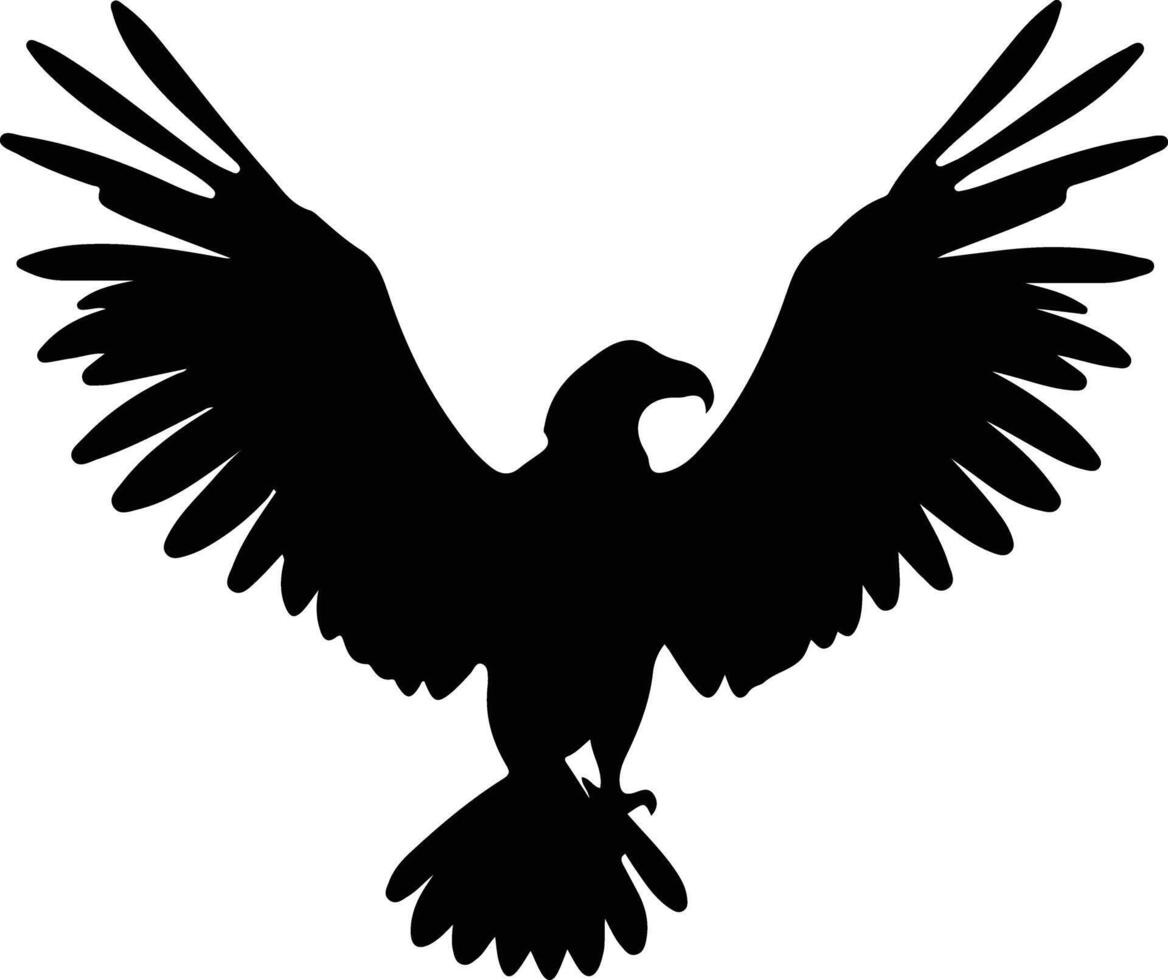 vulture  black silhouette vector