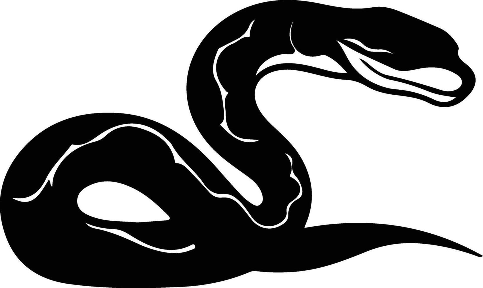 viper  black silhouette vector