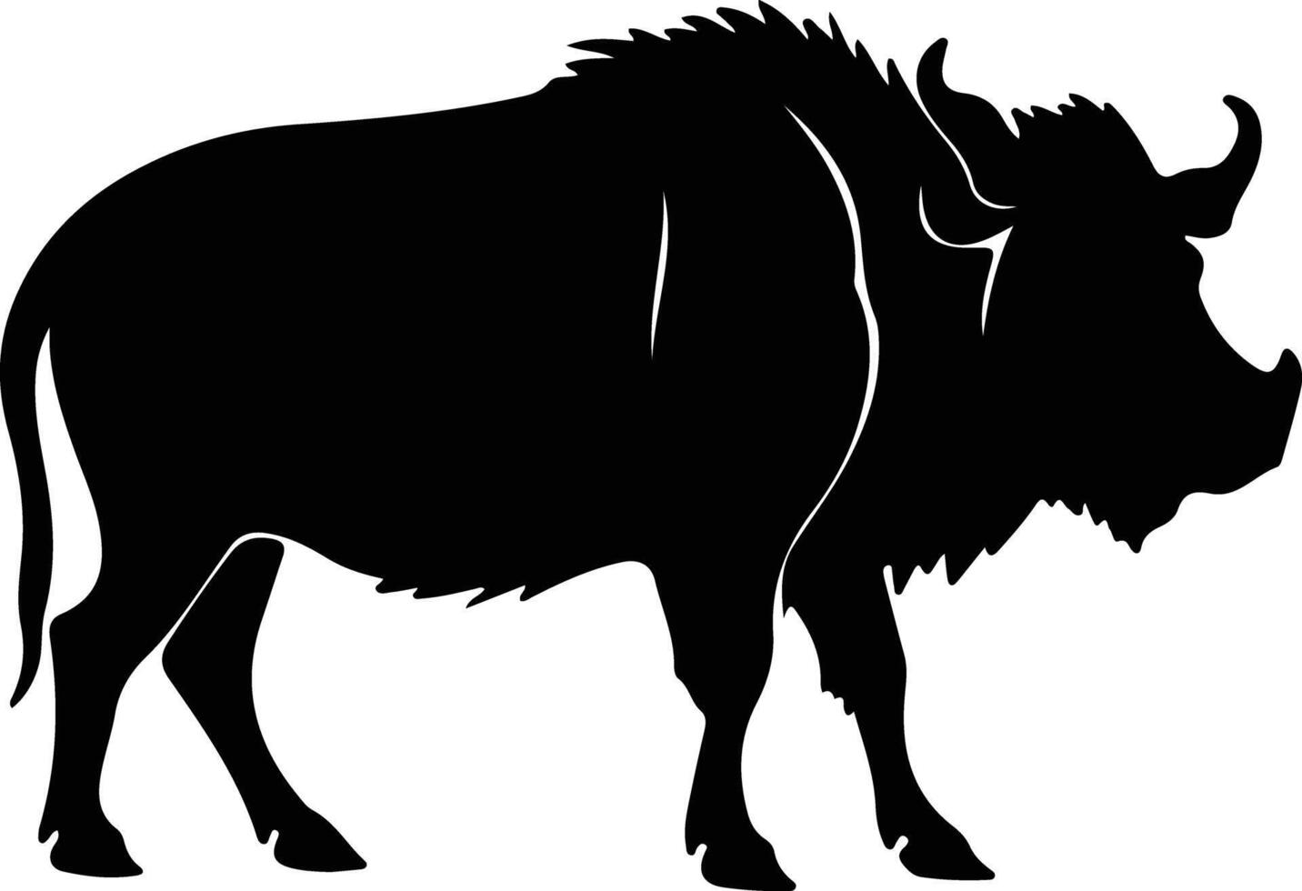 warthog  black silhouette vector