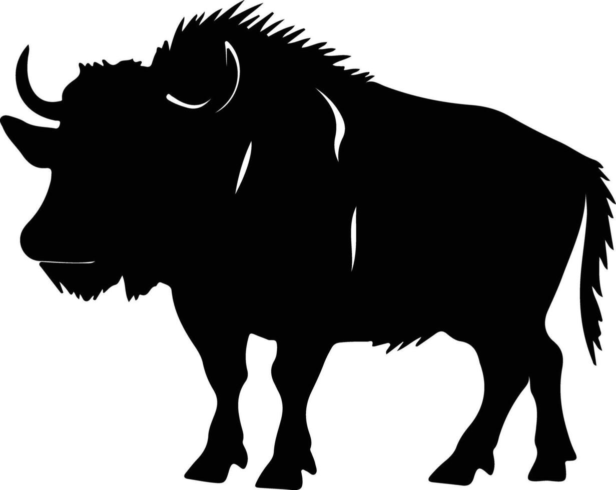 warthog black silhouette vector