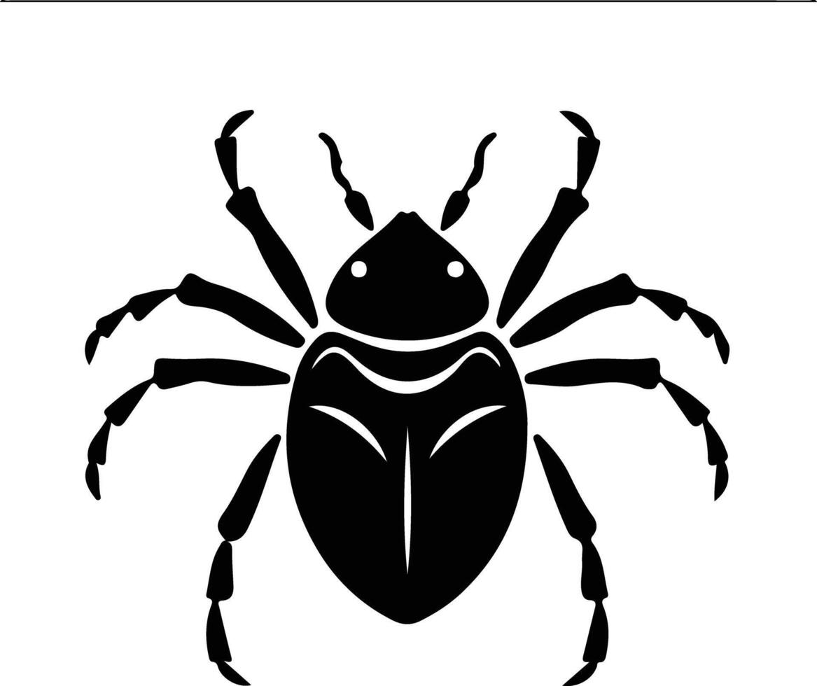 waterbug  black silhouette vector