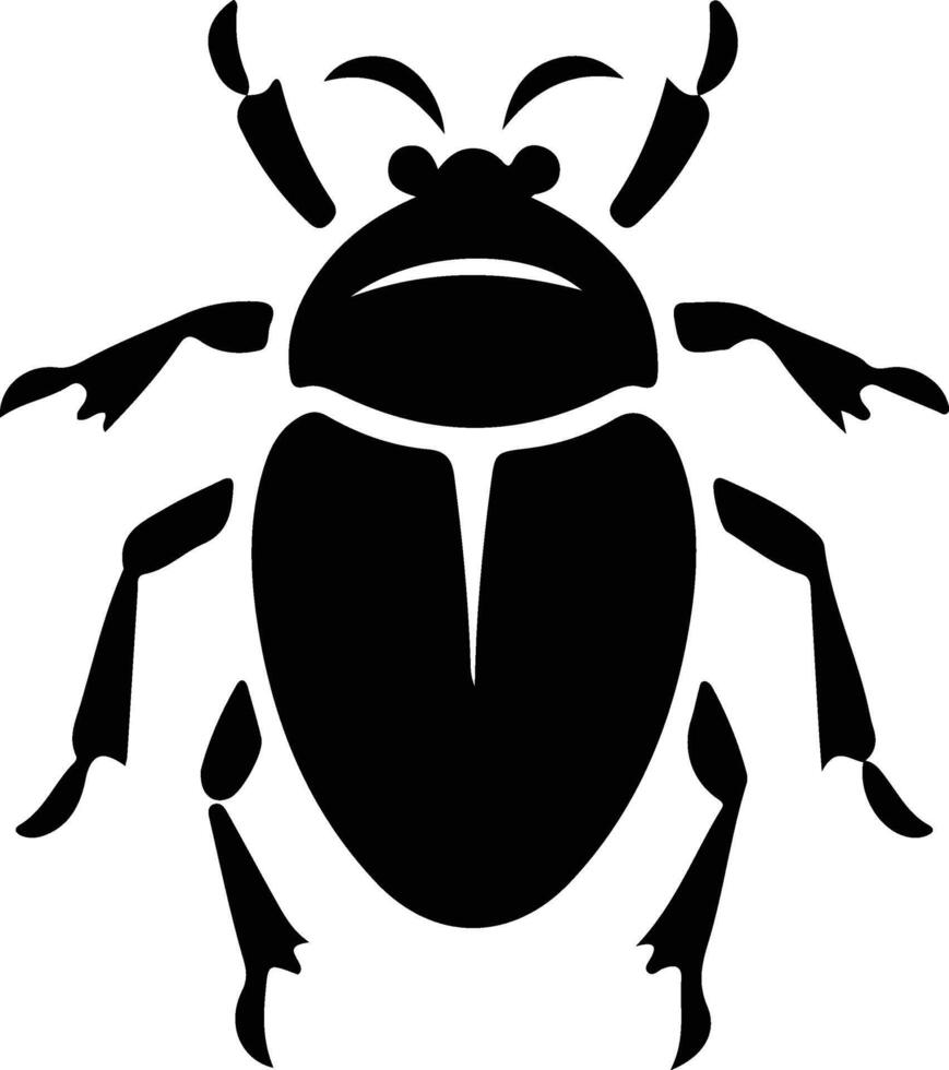 waterbug  black silhouette vector
