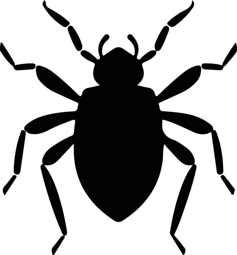 waterbug  black silhouette vector