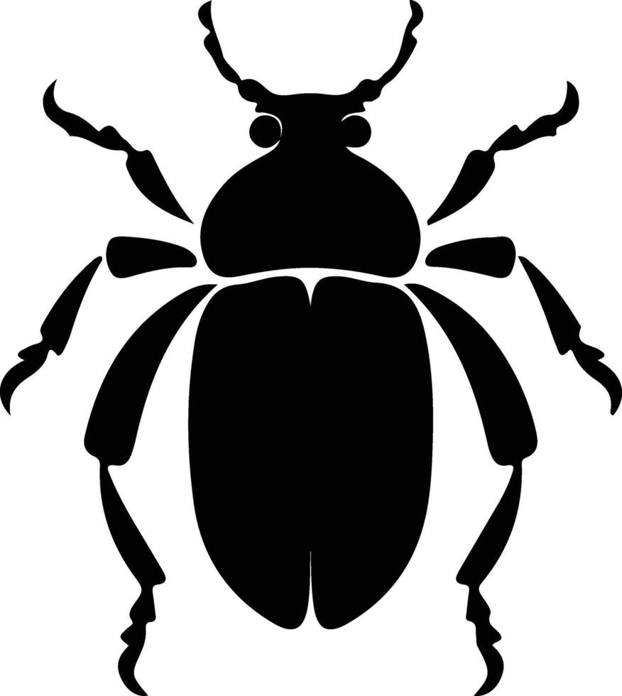 gorgojo negro silueta vector