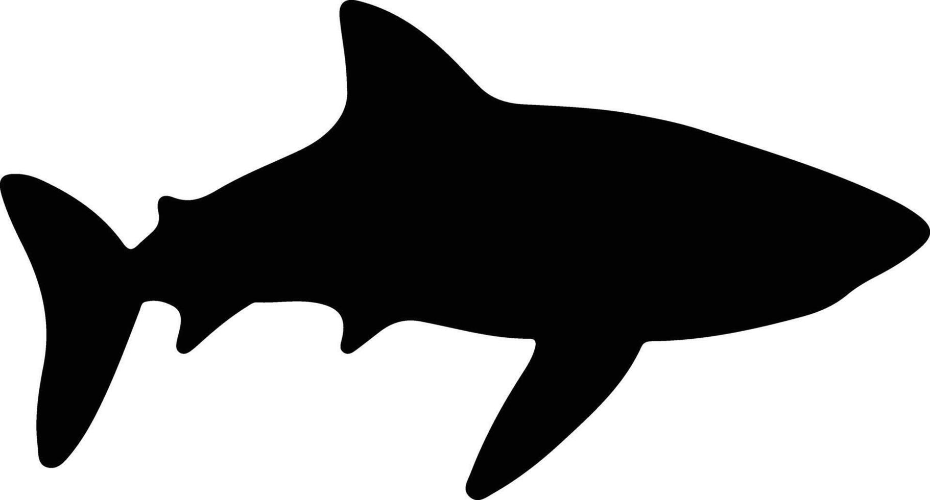 whale shark  black silhouette vector