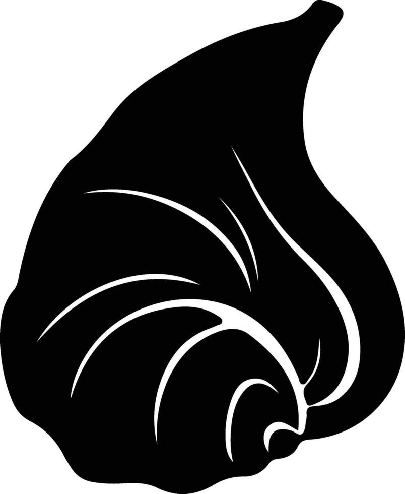 whelk black silhouette vector