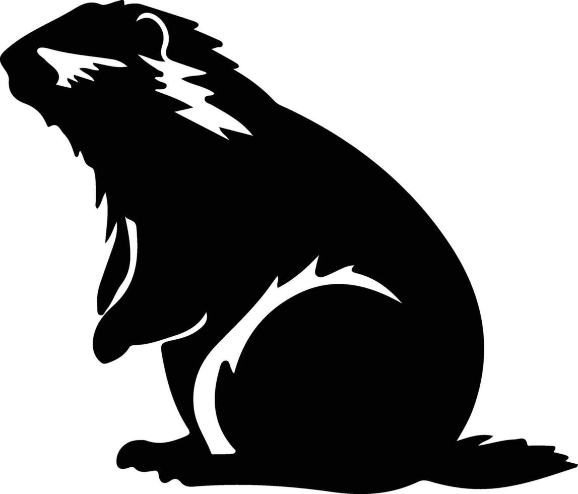 woodchuck  black silhouette vector