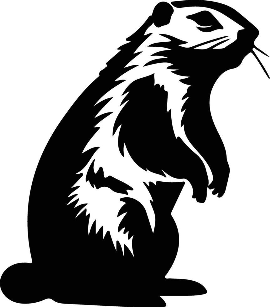 woodchuck  black silhouette vector