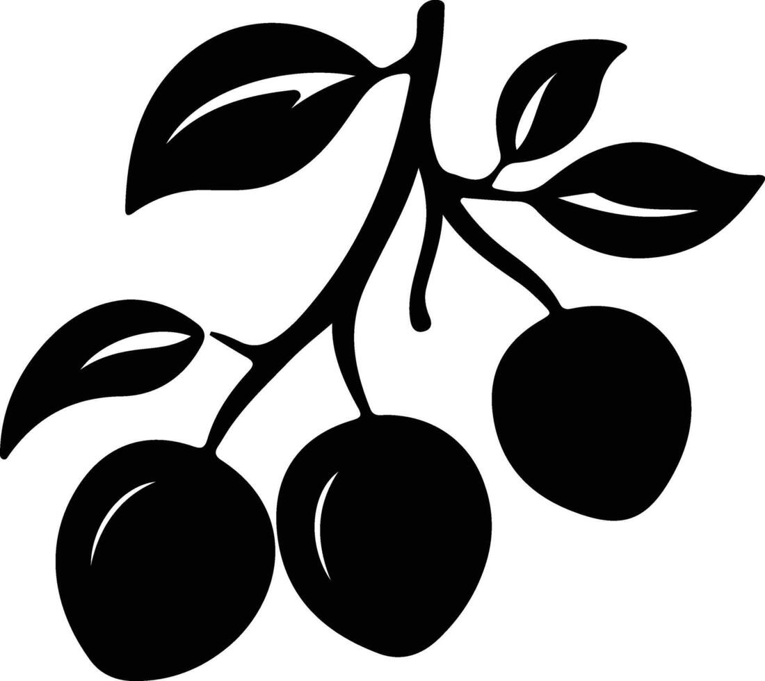 apricot  black silhouette vector