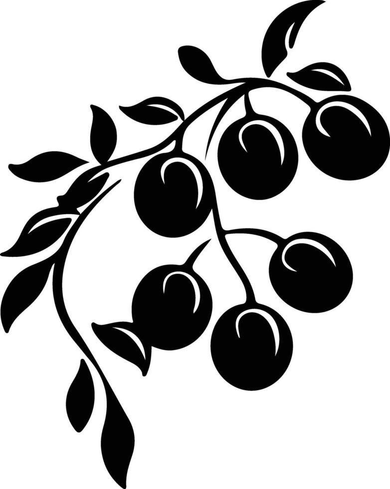 apricot  black silhouette vector